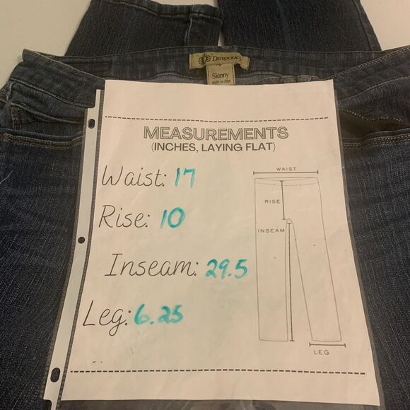 Democracy Skinny Jeans Size 14 Women’s Dark Wash Absolution Stretch Denim Pants - Picture 8 of 9